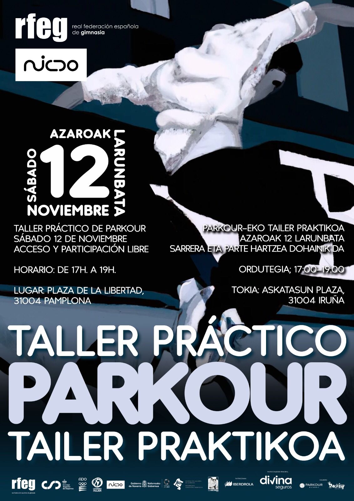 &iquest;Te animas a participar en el taller pr&aacute;ctico de Parkour? (12 de noviembre, Pamplona)